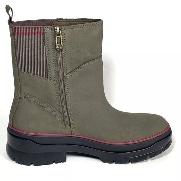 Timberland Courmayeur Valley Women’s Ankle Boot Green Leather A5219 - GREEN - Picture 2 of 11